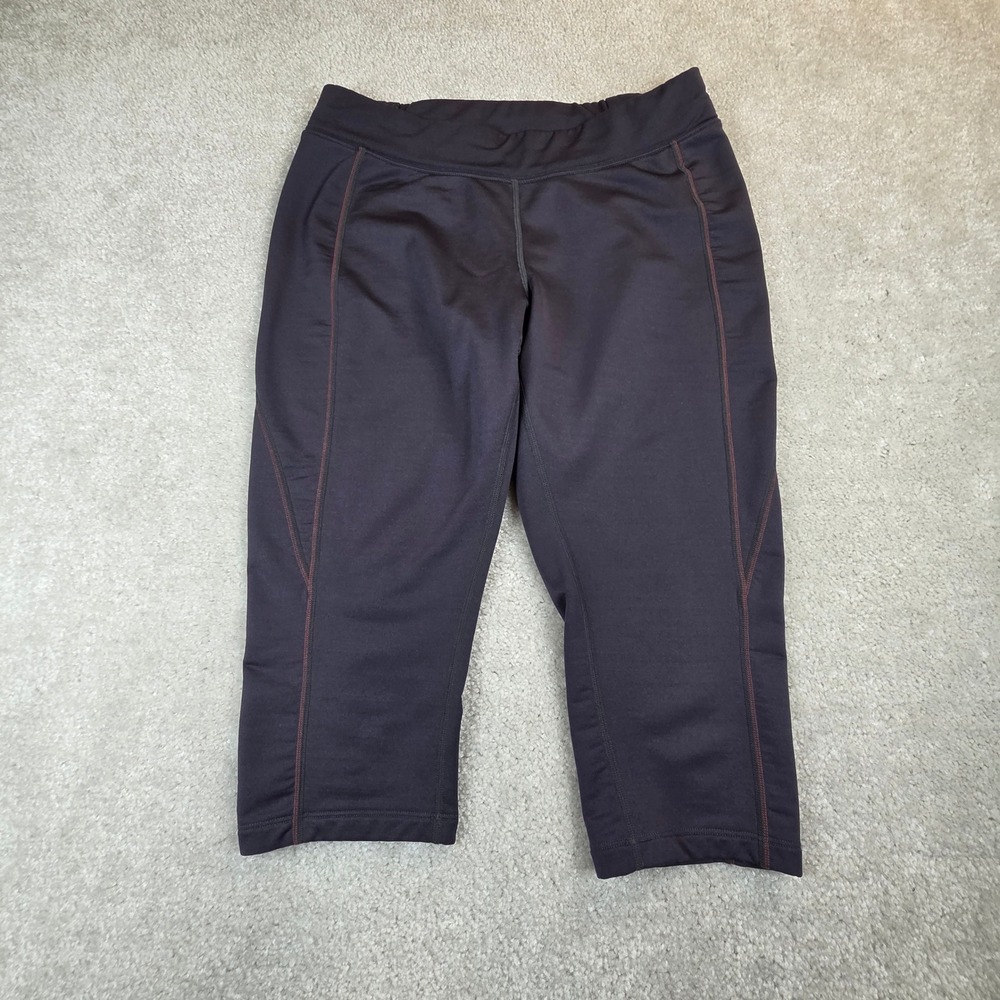 Icebreaker Merino GT Gray Capri Leggings Wool Blend Womens Medium Active Pants